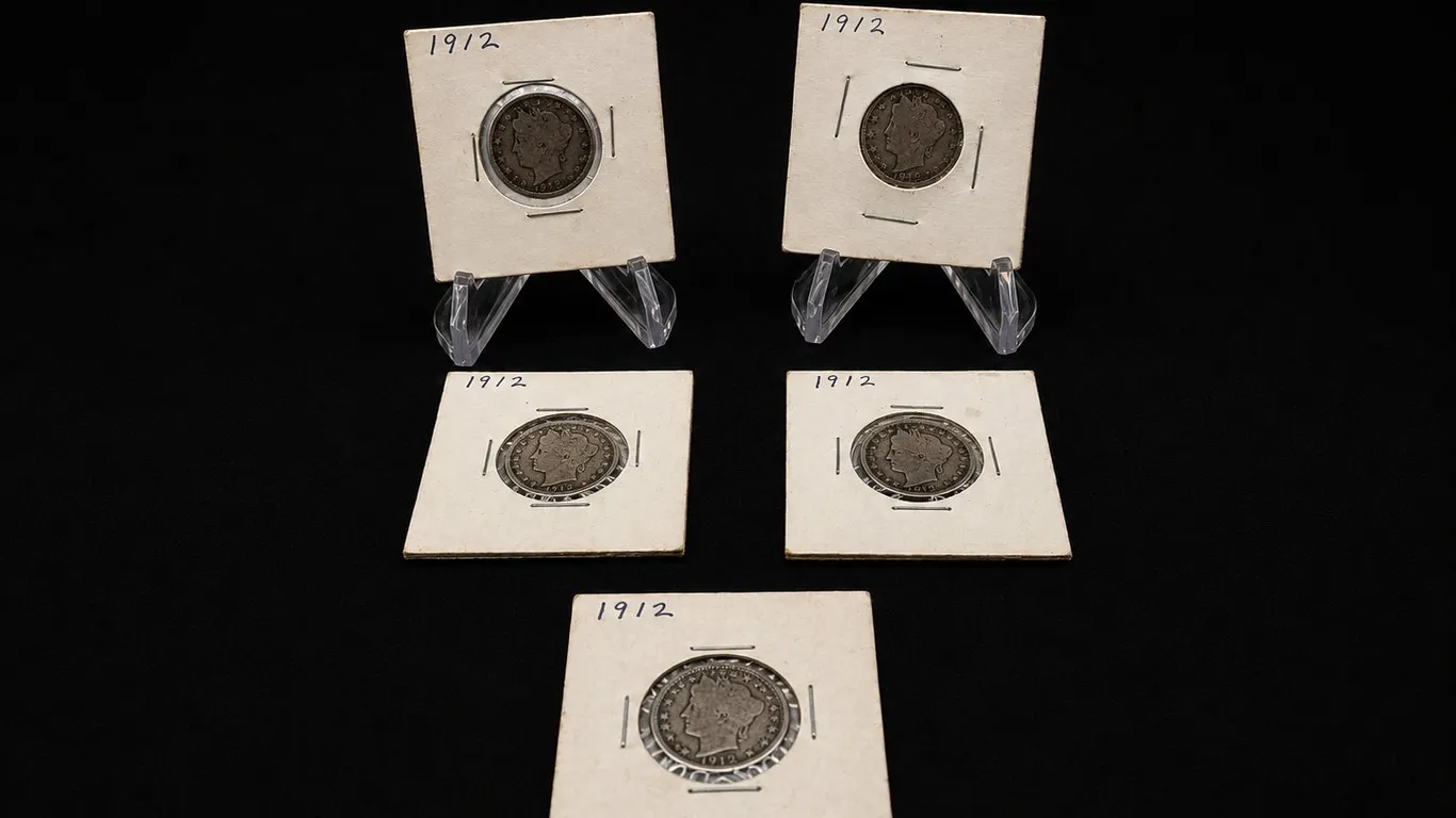 Lot of Five 1912 Liberty V Nickels