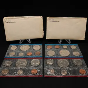 Two 1974 US Mint Uncirculated Coin Proof Sets