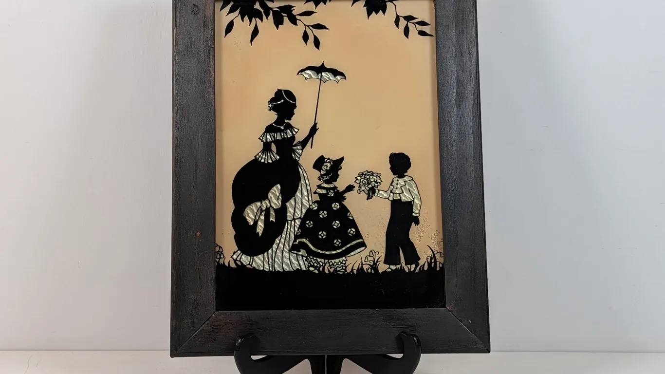 "Little Colonial Sweethearts" Silhouette Art Print