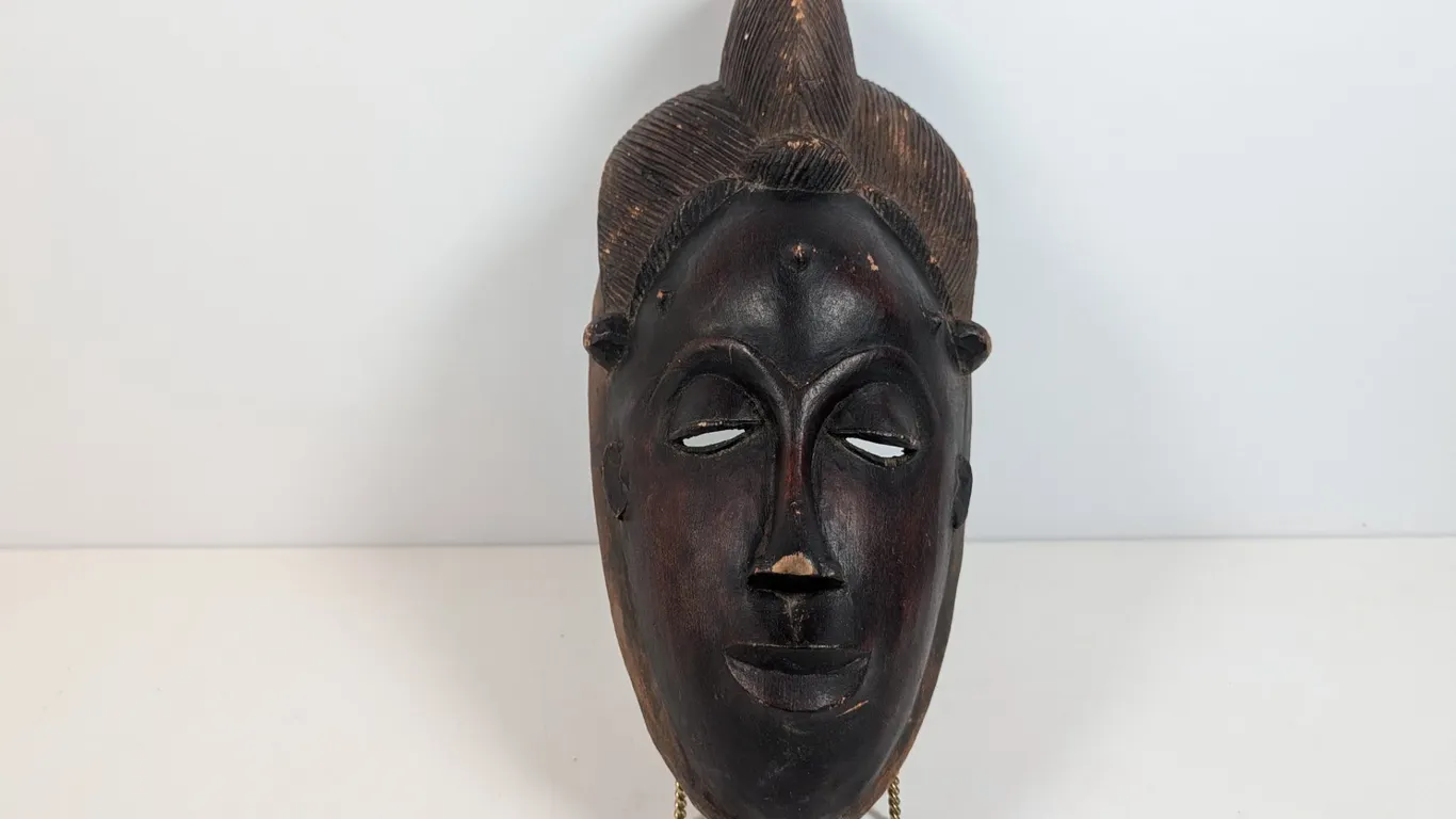 African Tribal Carved Wood Mask