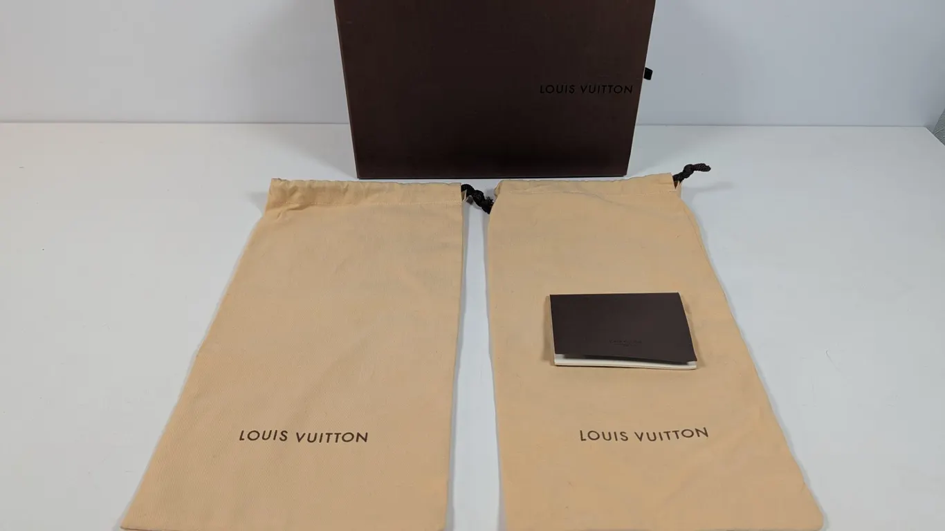 Louis Vuitton Shoe Box with Two Dust Bags and Care Booklet