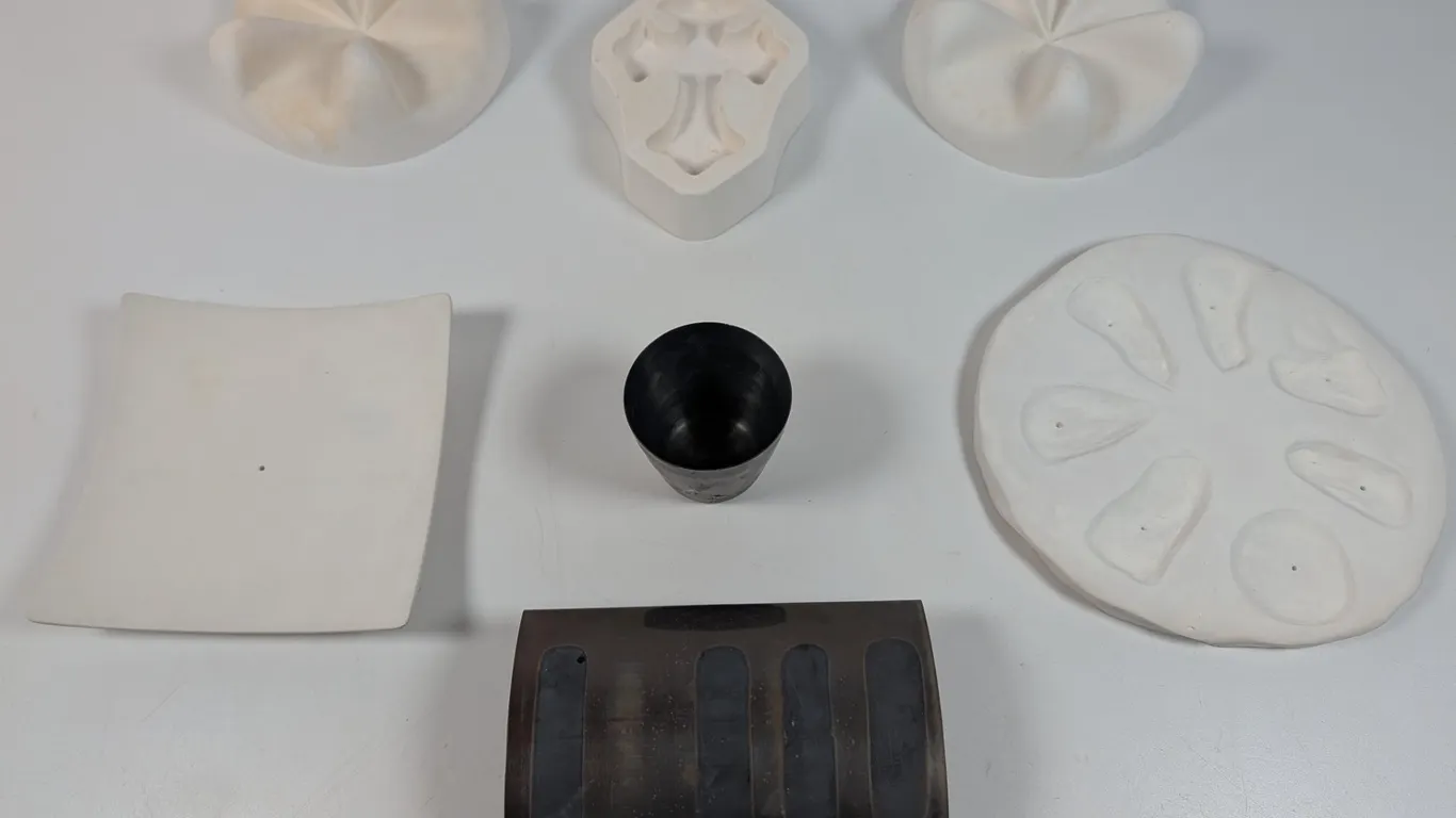 Ceramic and Metal Molds for Fused Glass Crafting