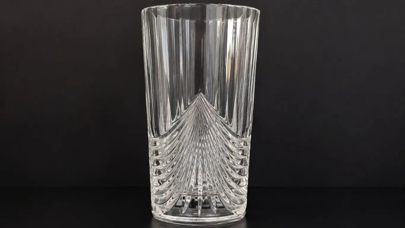 Clear Crystal Swirled Pattern Tumbler Glass
