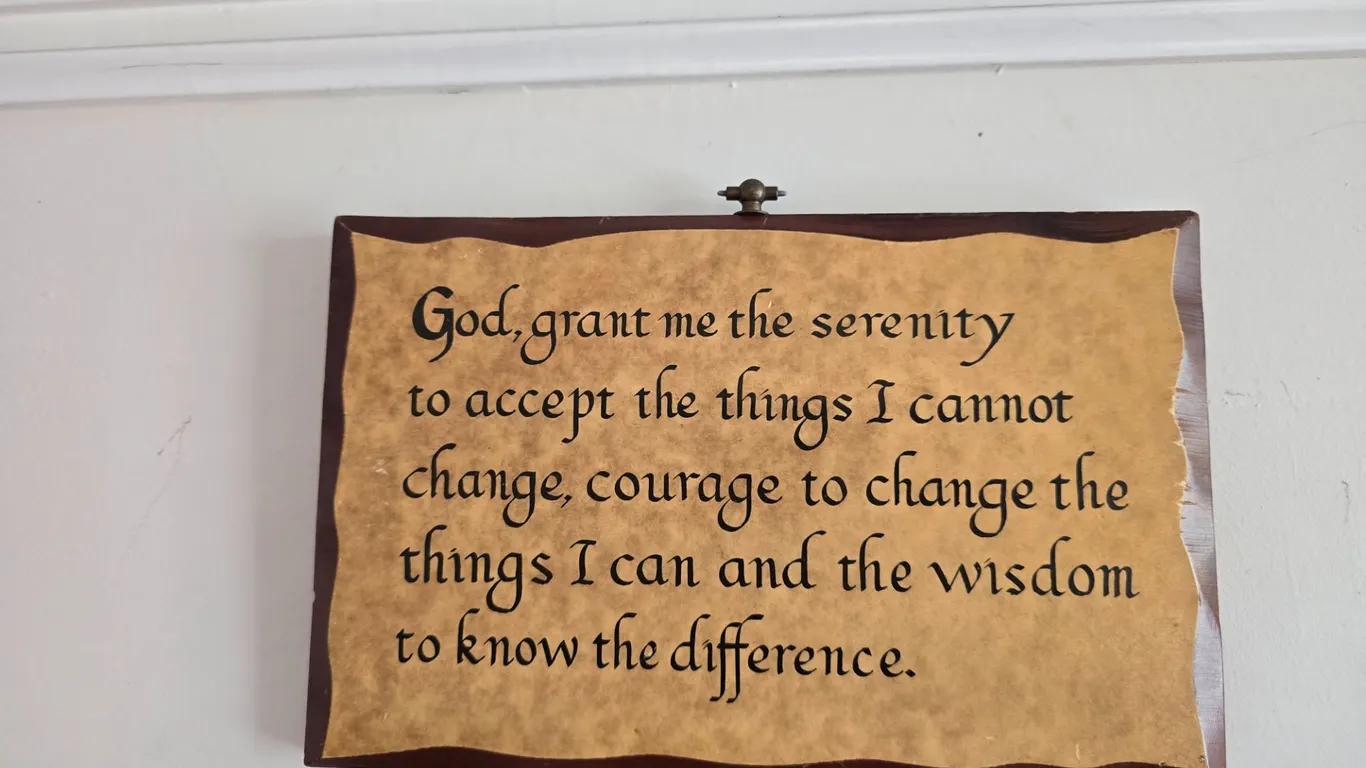 Wooden Serenity Prayer Wall Plaque