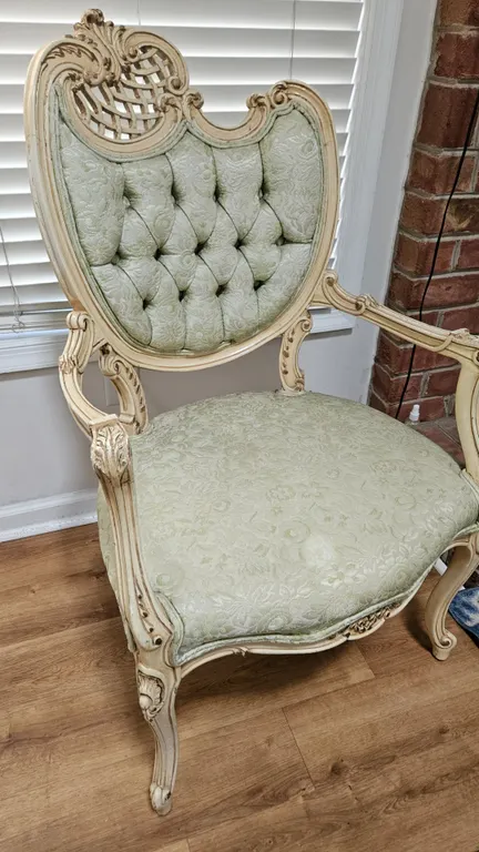 French Provincial Carved Armchair