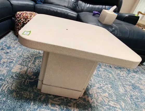 Cream Composite Pedestal Table