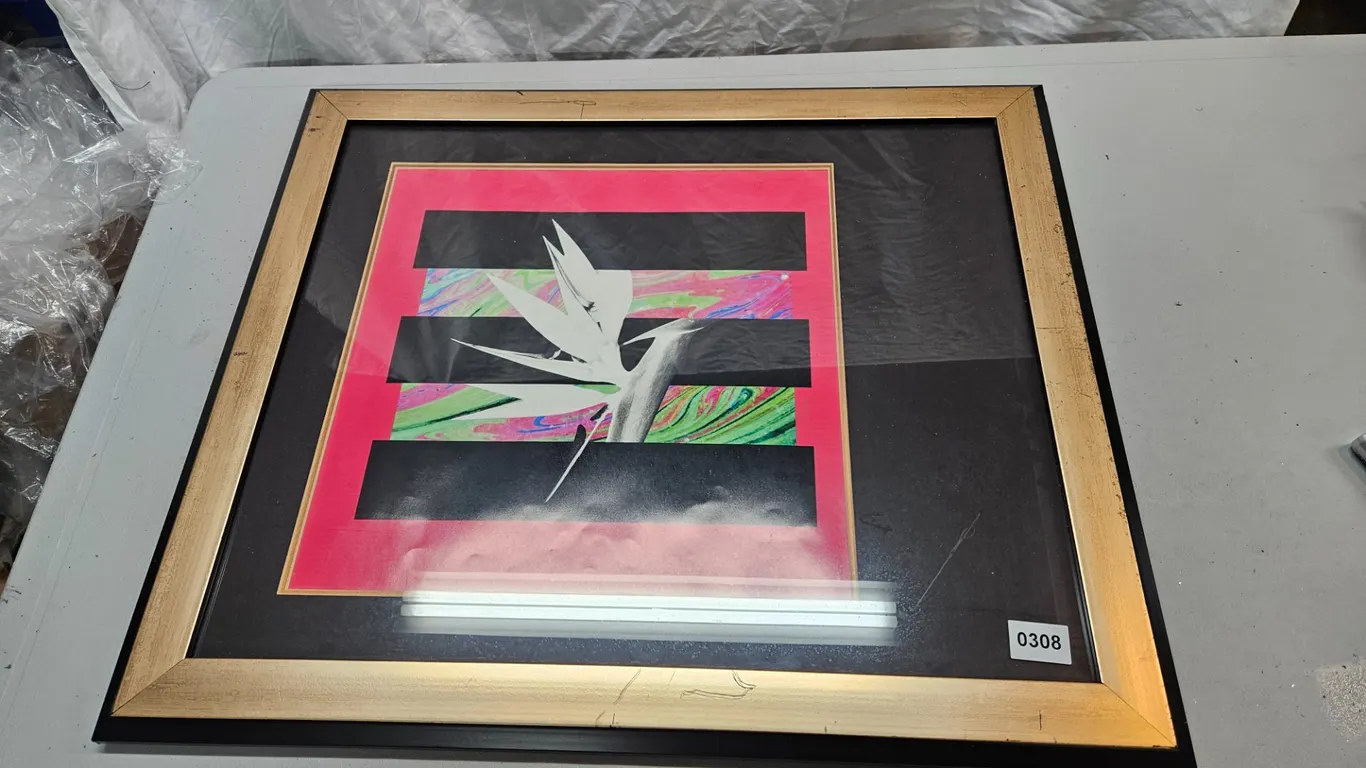 Framed Abstract Bird of Paradise Print