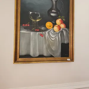 Still Life Painting with Fruit and Drink