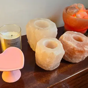 Himalayan Salt Candle Holders & Bowl with Chunks