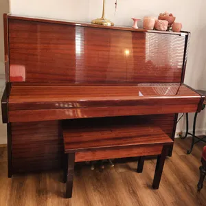 Wooden Upright Piano with Bench