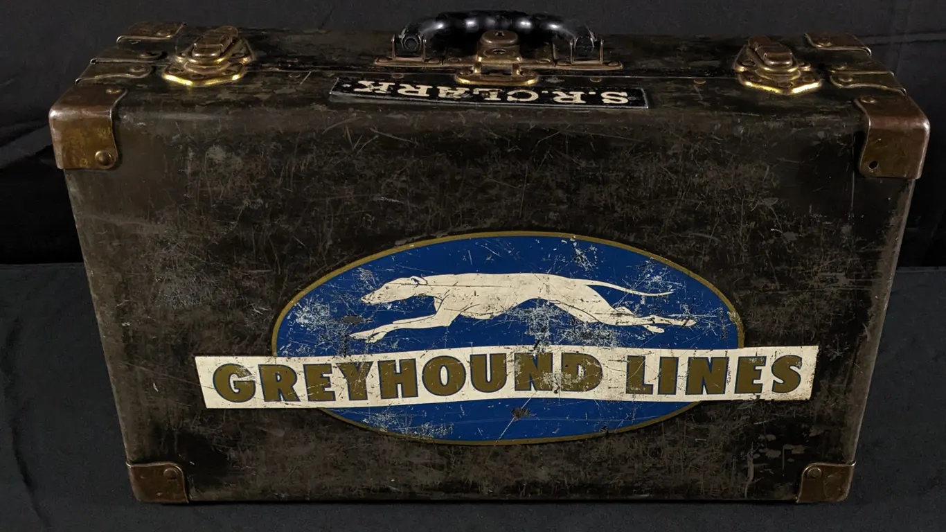 VINTAGE GREYHOUND LINES SUITCASE S.R. CLARK