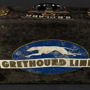 VINTAGE GREYHOUND LINES SUITCASE S.R. CLARK