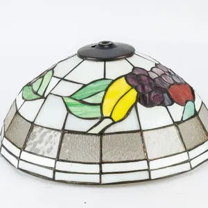 Vintage Stained Glass Fruit Bowl Lamp Shade