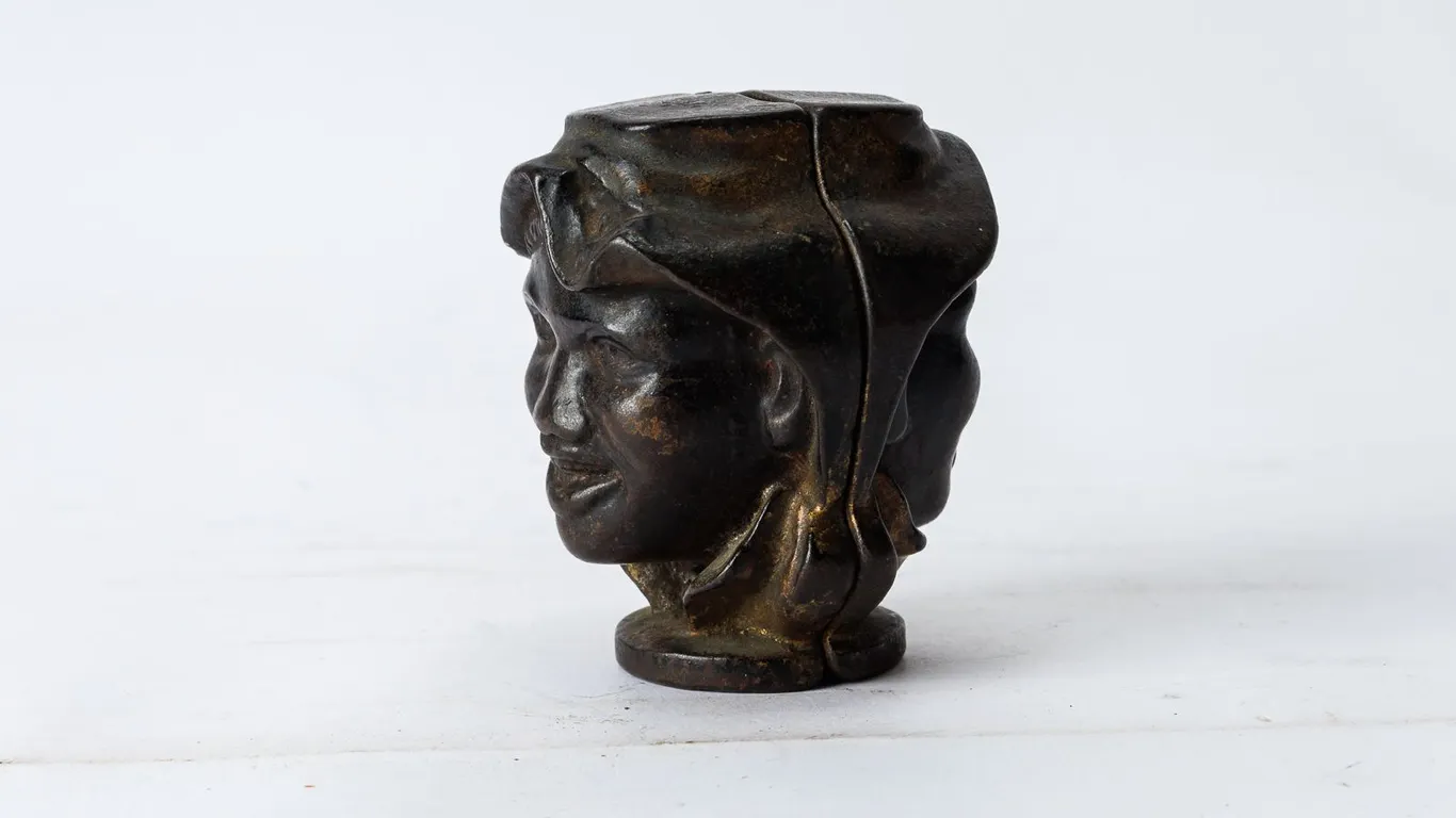 Antique AC Williams Cast Iron Johnny Griffin Penny Bank