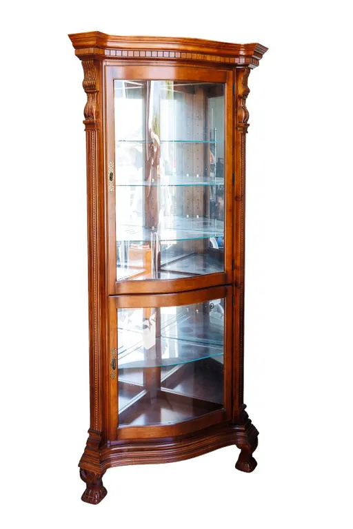 Vintage Corner Curio Cabinet