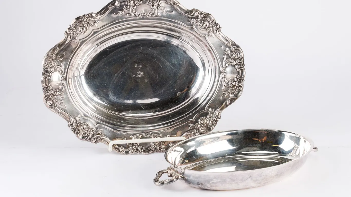 Shiny Goodies! Two Vintage Silver-Plated Serving Dishes.