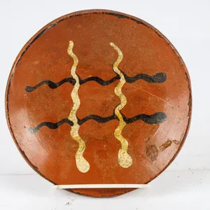 Vintage Turtle Creek Pottery Redware Plate by Greg Shooner