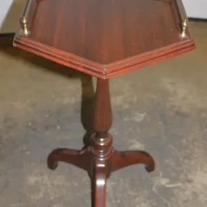 Ethan Allen Hexagonal Mahogany Side Table