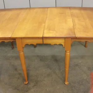 Wood Dining Table with 2 Leaves