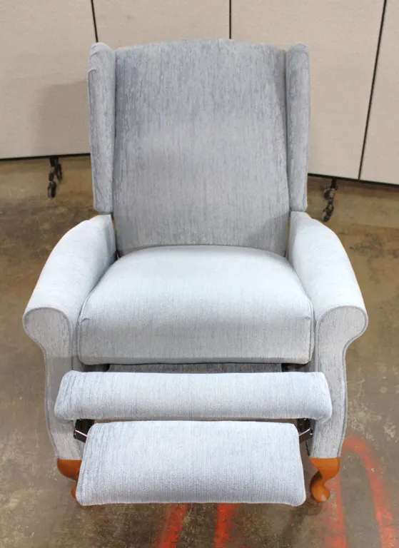 Upholstered Recliner Armchair with Wood Legs