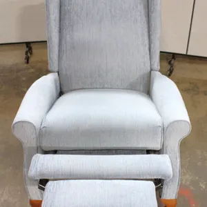 Upholstered Recliner Armchair with Wood Legs