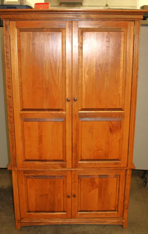 Four-Door Wood Storage Cabinet with Shelves