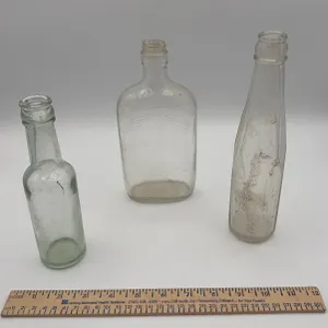 3 Glass Bottles, Federal Bottle
