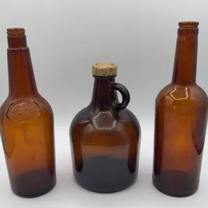 2 Glass Bottles and 1 Small Glass Jug
