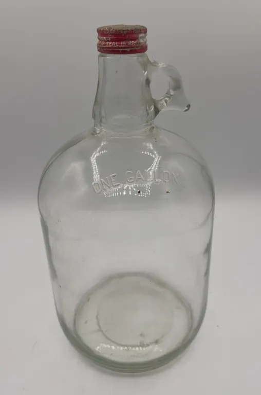 One Gallon Glass Jug with Red Cap