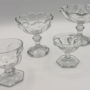 4 Heisey Glass Compote's