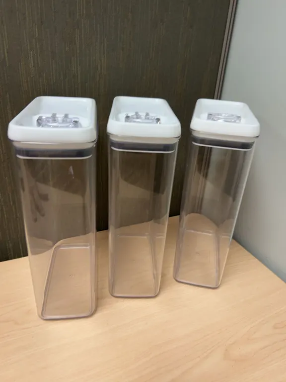 3 Better Homes & Gardens Airtight Plastic Canisters Kitchen Storage Containers