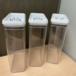 3 Better Homes & Gardens Airtight Plastic Canisters Kitchen Storage Containers
