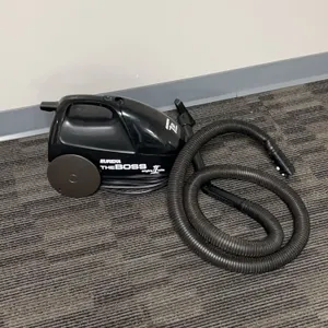 Eureka The Boss Mighty Mite II 7.0 Amp Canister Vacuum Cleaner with Hose and Attachments, Black Fini