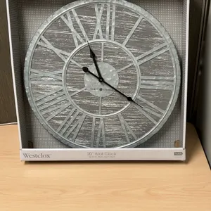 Westclox Scott Living 20-Inch Wall Clock with Galvanized Finish, Model 32213-20, Boxed, 2019 Release