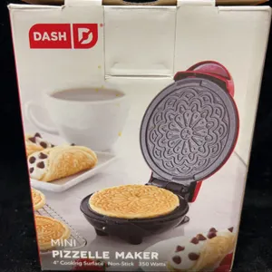Dash Mini Pizzelle Maker Red 4-Inch Non-Stick