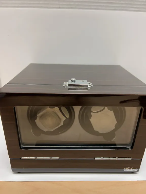 Belocia Dual Watch Winder With LCD Touch Display, Power Adapter And High Gloss Wood Finish Case