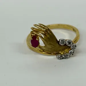 10k Gold Ring Hand Design