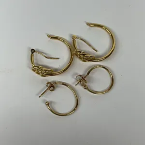 2 Pairs 14K Gold Earrings