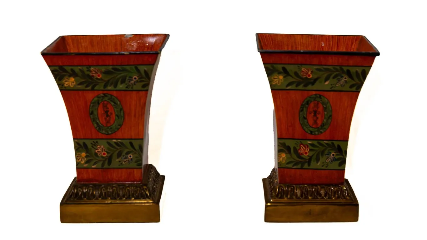 MAITLAND SMITH URNS, 9" H., 6.5" W.