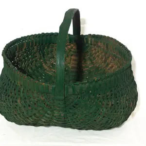 GREEN PAINTED BUTTOCKS BASKET.