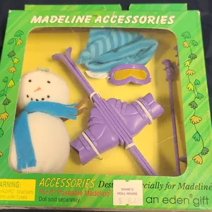 1998 Madeline Accessories Ski Set in Original Packaging for 8" Poseable Madeline Doll by Eden Licens