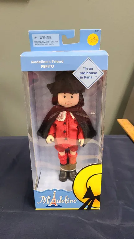 2002 Madeline Poseable Pepito Doll by Learning Curve in Original Box Based on Ludwig Bemelmans Stori