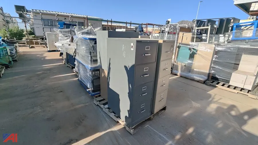 Lot of Used Chairs, Desks, File Cabinets, and Misc. Items