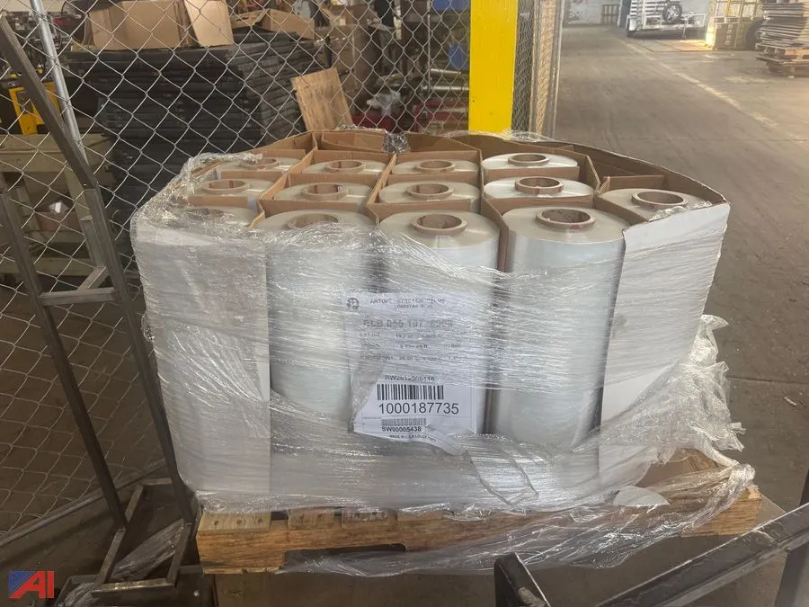 Pallet of (13) Rolls of Shrink Wrap, New/Old Stock