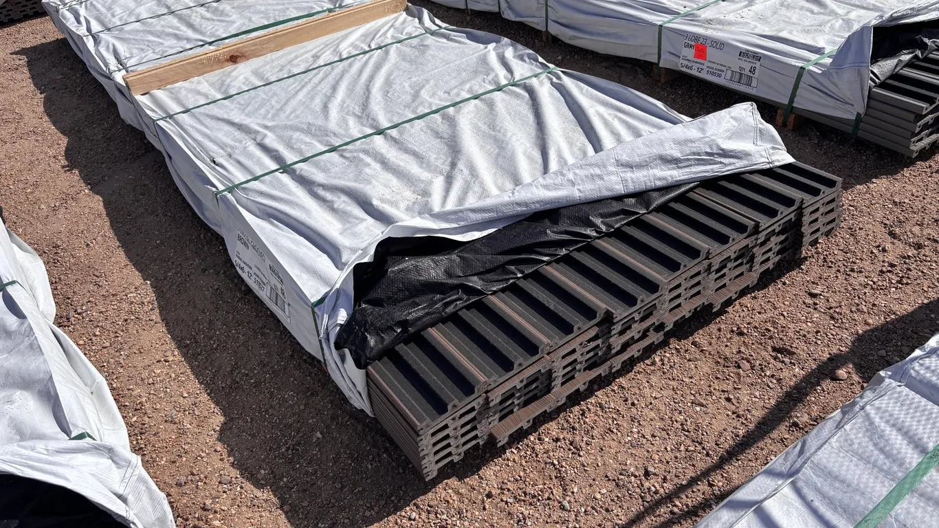 12' Bundle - Venture BROWN Slotted Composite Deck Boards