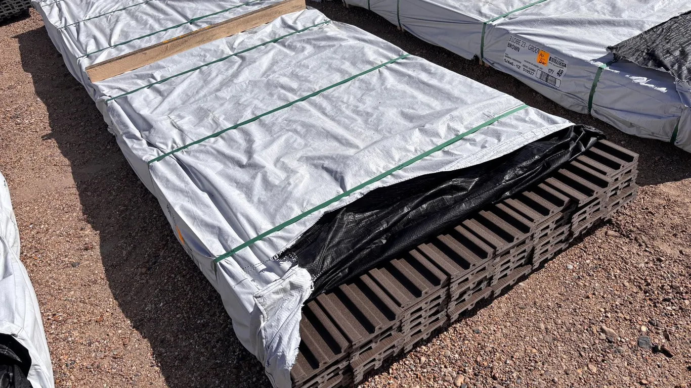 12' Bundle - Venture BROWN Slotted Composite Deck Boards