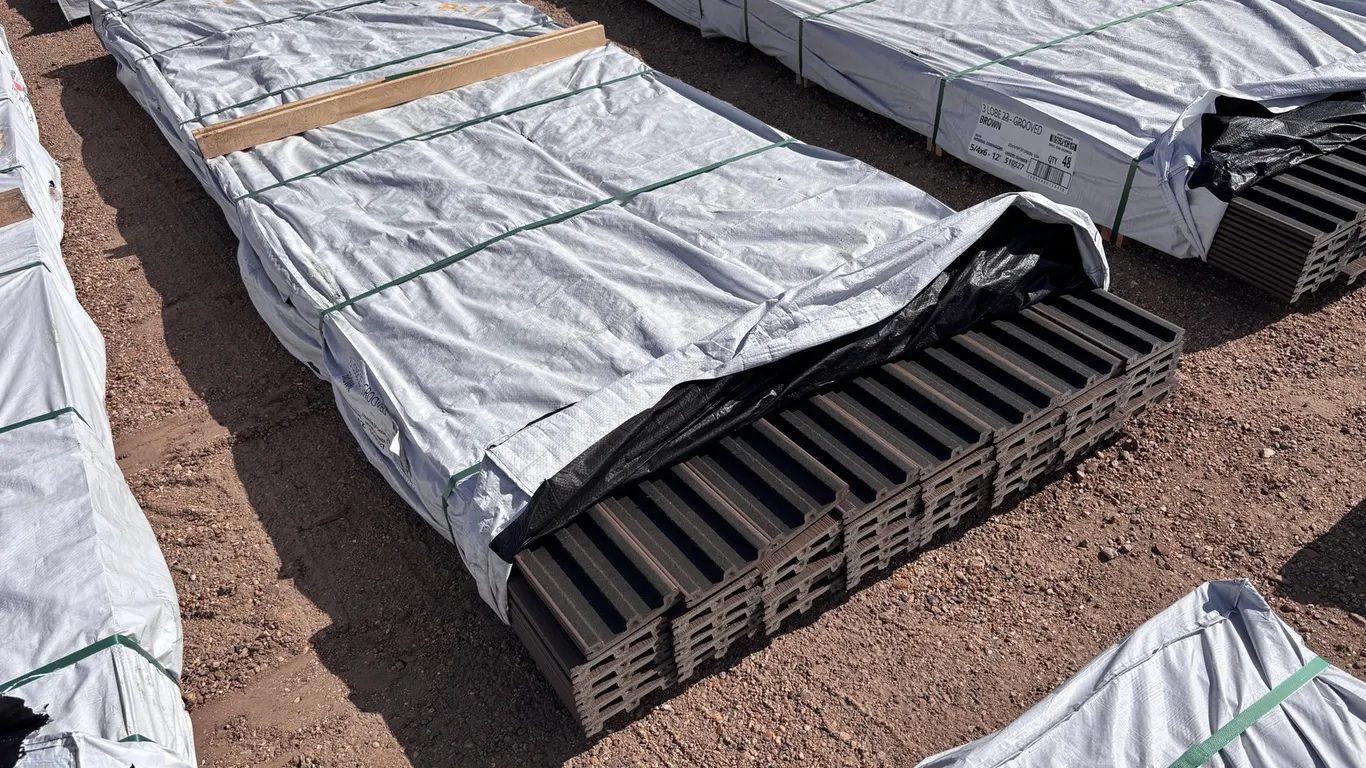 12' Bundle - Venture BROWN Slotted Composite Deck Boards