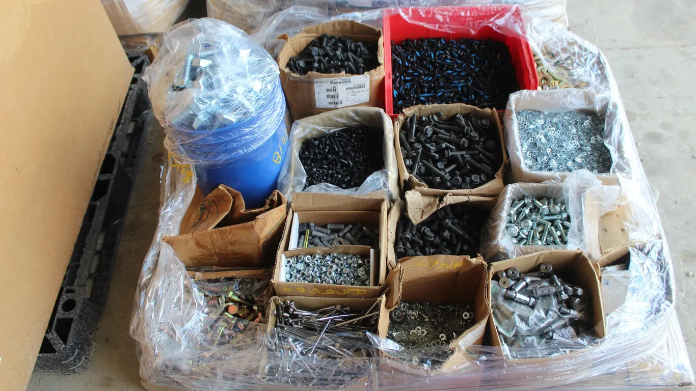 PALLET OF NUTS AND BOLTS
