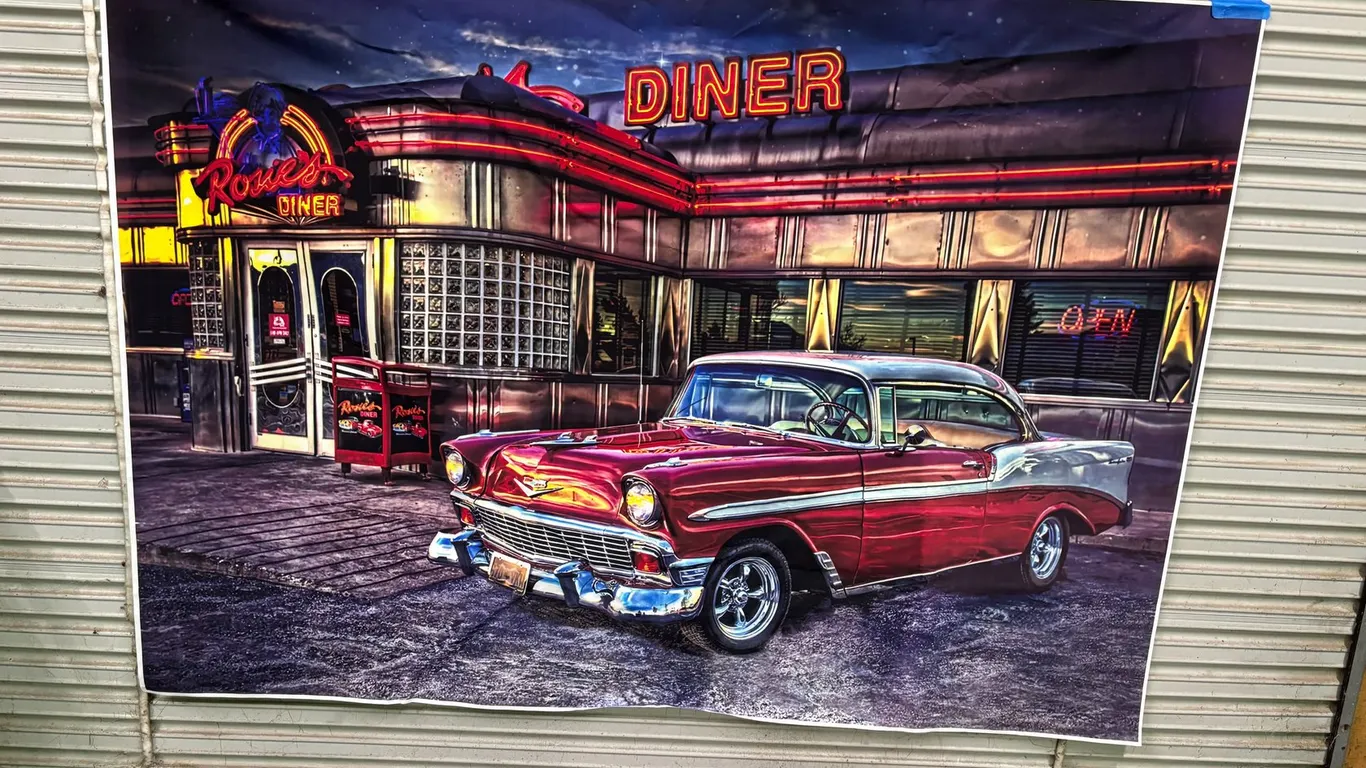 LARGE COLORFUL AUTOMOTIVE THEMED BANNER