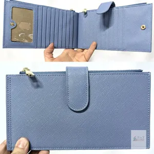 New Feith & Felly Women's Card Case Wallet with Tons of Room For Cards + 2 Zippered Sections For Coins or Cash